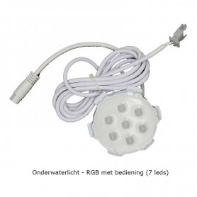 Onderwaterlicht - RGB met bediening (7 leds)