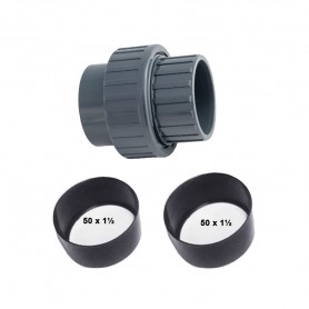 Koppeling 1 ½" met lijmmofverbinding